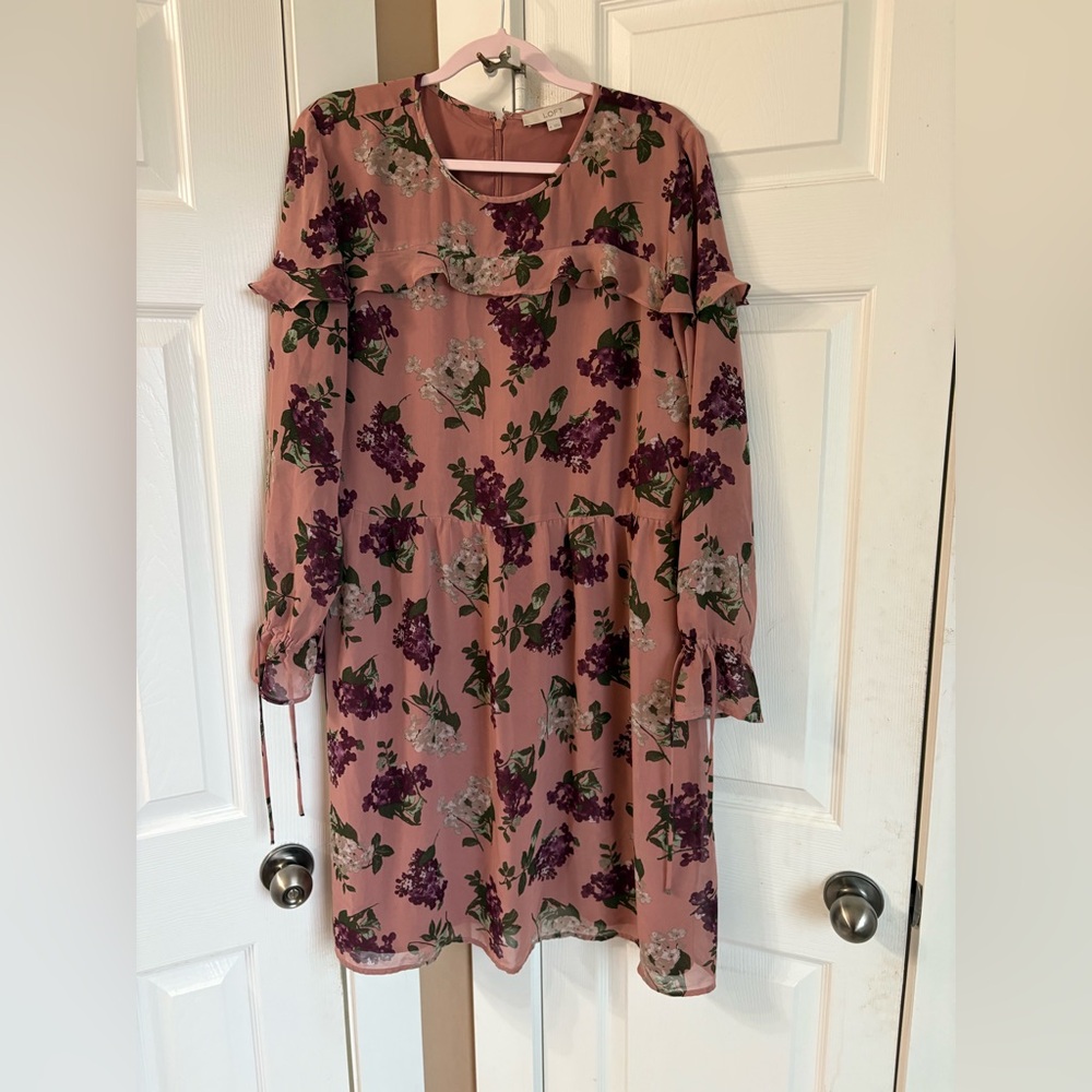 Mauve Floral Dress